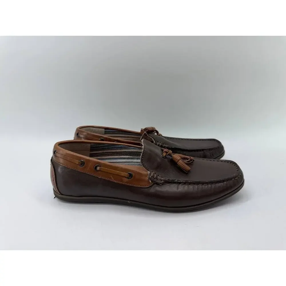 G.H. Bass Howell Men's 8.5 M Brown Leather Tassel Loafers Slip On Shoes